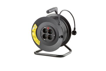 Στροφείο 4 Θέσεων 50m 1,5mm2 Μαύρο