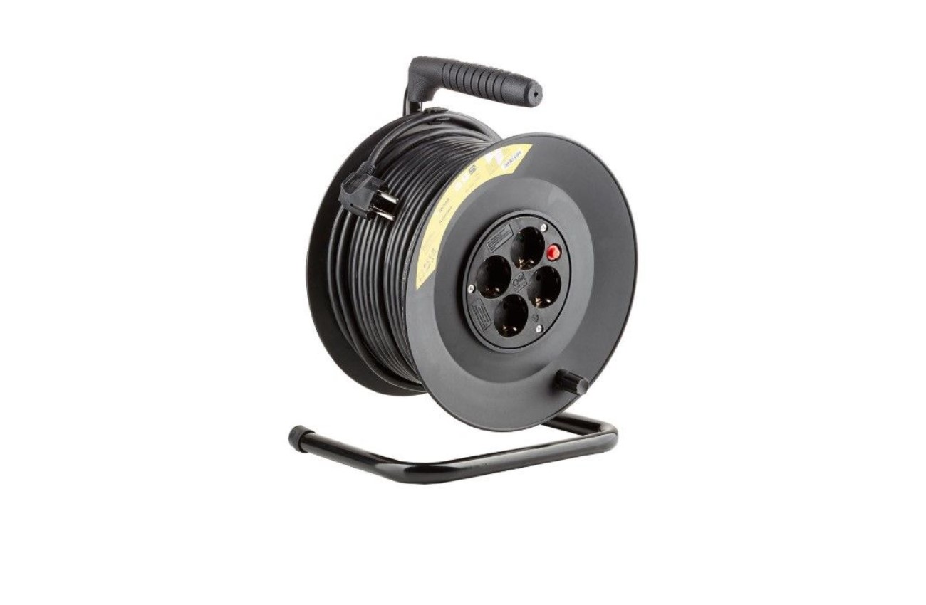 Στροφείο 4 Θέσεων 50m 1,5mm2 Μαύρο - Image 3